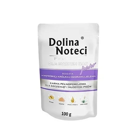 Dolina Noteci Premium Pies Junior Wątróbka z królika i ozory z jelenia saszetka 100g