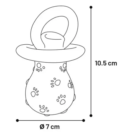Flamingo Lateksowy Smoczek 10,5cm [517911]-2031407