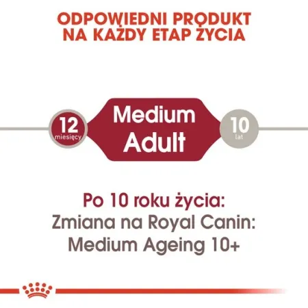 Royal Canin Medium Adult karma mokra w sosie dla psów dorosłych, ras średnich saszetika 140g-2031516