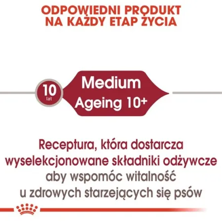 Royal Canin Medium Ageing 10+ karma mokra w sosie dla psów dojrzałych po 10 roku życia, ras średnich saszetka 140g-2