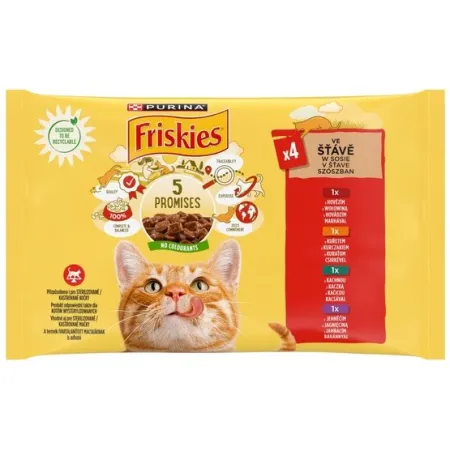 Friskies Mix mięsny w sosie saszetki 4x85g