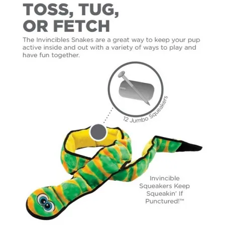 Outward Hound Invincibles Snake orange/green 12 piszczałek [32005]-2031988