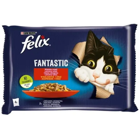 Felix Fantastic Wybór Mięs (królik+jagnięcina) w galaretce saszetki 4x85g-2032556