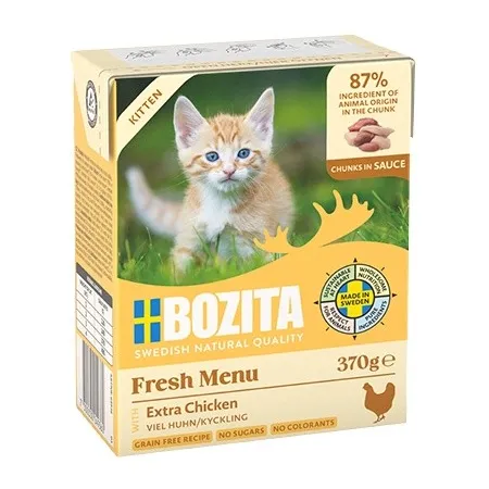 Bozita z Kurczakiem dla kociąt - kawałki w sosie kartonik 370g
