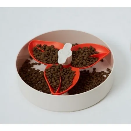 Spin Interaktywna miska Flower/Spin biało-pomarańczowa-2033286