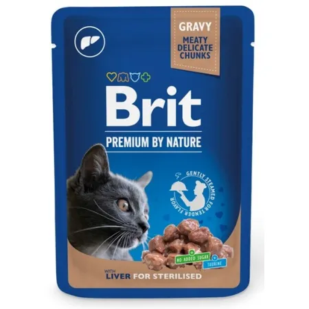 Brit Premium By Nature Cat Sterilised Liver sos saszetka 100g