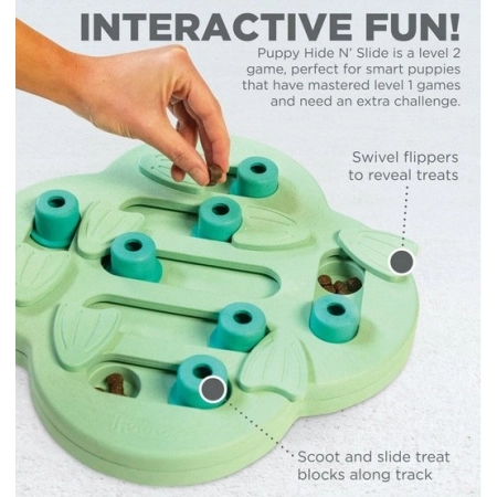 Nina Ottosson Puppy Hide 'N Slide Green - gra edukacyjna [69538]-2033994