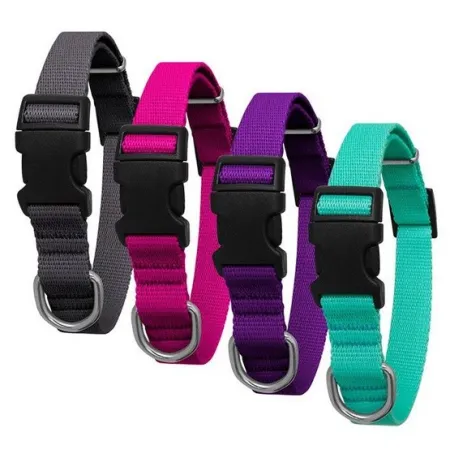 CHABA Obroża taśma regulowana gładka 10mm/33cm fuksja-2034232