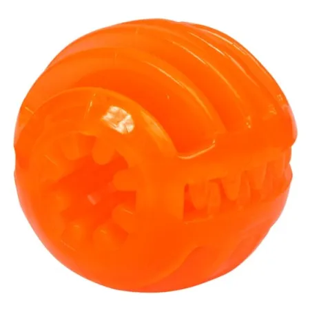 Dingo Zabawka dla psa - Smakowita piłka z rowkami 7,5cm pomarańczowa