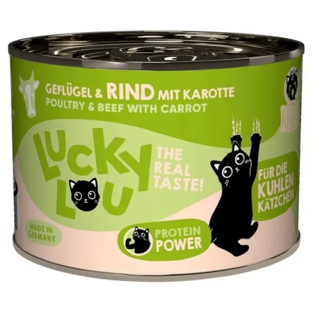 Lucky Lou Lifestage Kitten Drób i wołowina puszka 200g-2034590