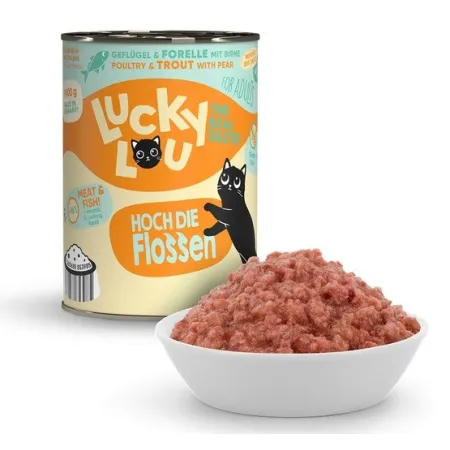 Lucky Lou Lifestage Adult Drób i pstrąg puszka 400g-2034689