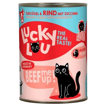 Lucky Lou Lifestage Adult Drób i wołowina puszka 400g-2034698