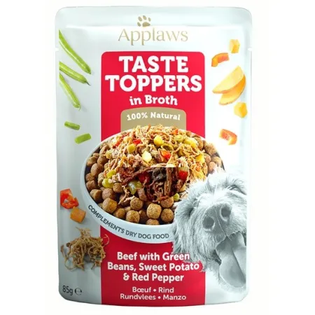 Applaws Taste Toppers Saszetka dla psa - wołowina, zielony groszek, bataty i czerwona papryka w sosie 85g-2034753