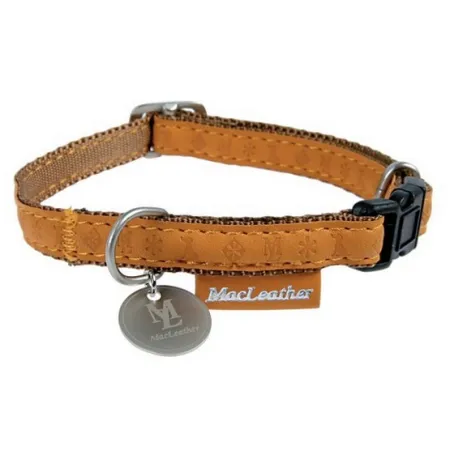 Zolux Obroża regulowana Mac Leather 15mm Żółta [522035JA]-2035223