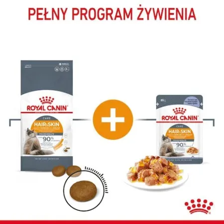 Royal Canin Hair & Skin Care karma mokra w galaretce dla kotów dorosłych, lśniąca sierść i zdrowa skóra saszetka 