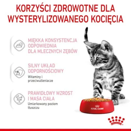 Royal Canin Kitten Sterilised karma mokra w galaretce dla kociąt od 6 do 12 miesiąca życia, sterylizowanych saszetka 