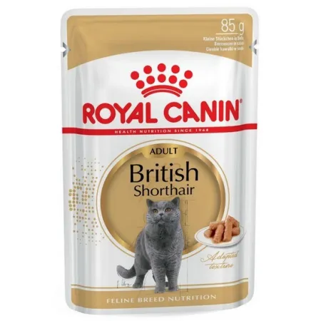 Royal Canin British Shorthair karma mokra w sosie dla kotów dorosłych rasy brytyjski krótkowłosy saszetka 85g-203595