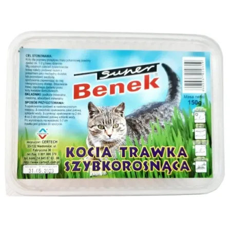 Super Benek Trawka szybkorosnąca dla kota 150g-2036027