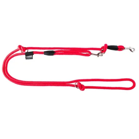 CHABA Smycz linka regulowana - 6mm x 138/260cm czerwona-2036323