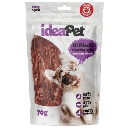 IdeaPet O! Fileciki z kaczką i rybą 70g-2036437