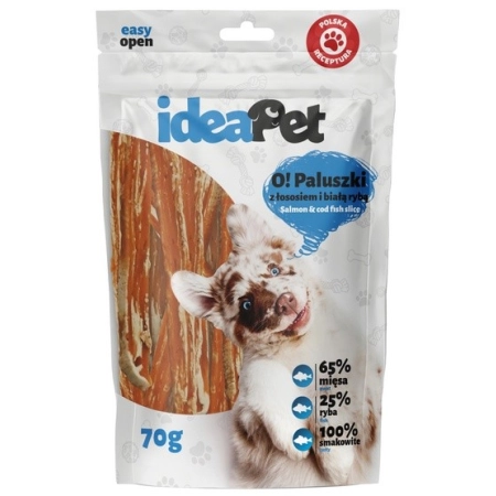 IdeaPet O! Paluszki z łososiem i białą rybą 70g-2036446
