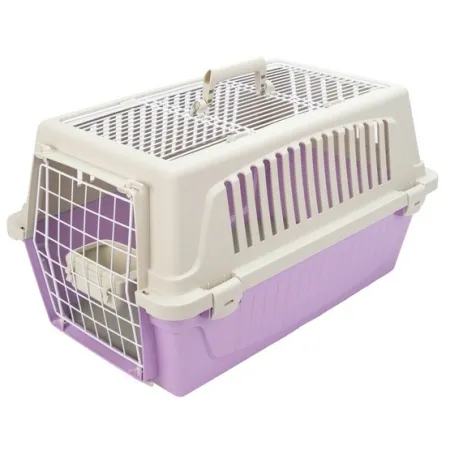 Ferplast Atlas 20 Open - transporter z otwieranym sufitem beżowo-lila [73016099]