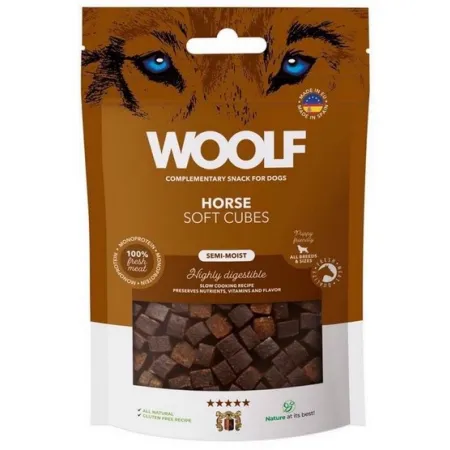 Woolf Soft Cubes Monoprotein Horse 100g-2036849