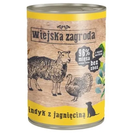 Wiejska Zagroda Indyk z jagnięciną puszka 400g-2037021