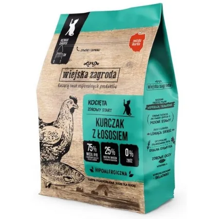 Wiejska Zagroda Kot - Kurczak z łososiem dla kociąt 400g