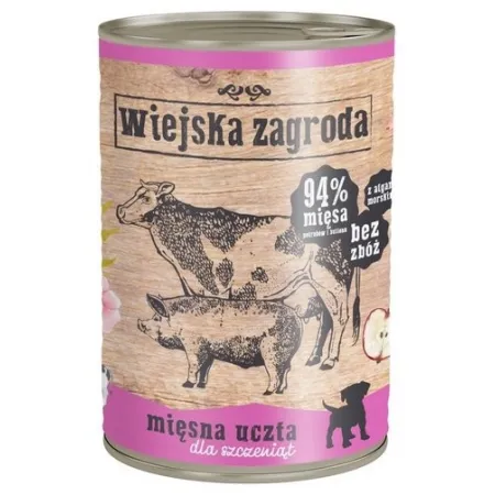 Wiejska Zagroda Mięsna uczta Puppy puszka 400g-2037053
