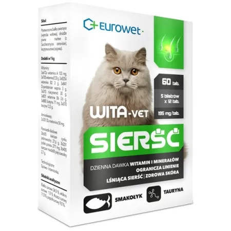 Wita-Vet Kot Sierść 60tabl.-2037344
