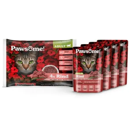 Pawsome Adult Rind - wołowina saszetki 4x85g-2037454