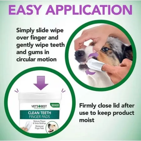 Vet's Best Czyściki do zębów napalcowe 50szt.-2037494