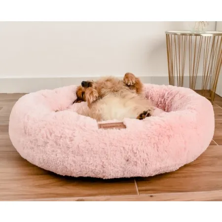 MIMIKO Pets Legowisko Shaggy okrągłe XL 75cm różowe-2037567