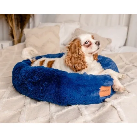 MIMIKO Pets Legowisko Shaggy okrągłe L 60cm chabrowe-2037576