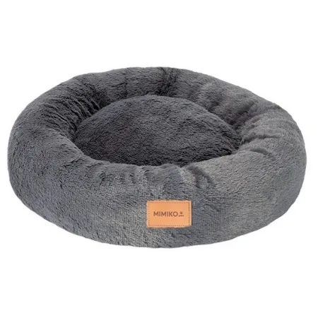 MIMIKO Pets Legowisko Shaggy okrągłe L 60cm grafitowe