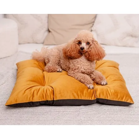 MIMIKO Pets Legowisko Poducha Velvet 70x50cm musztarda-2037598