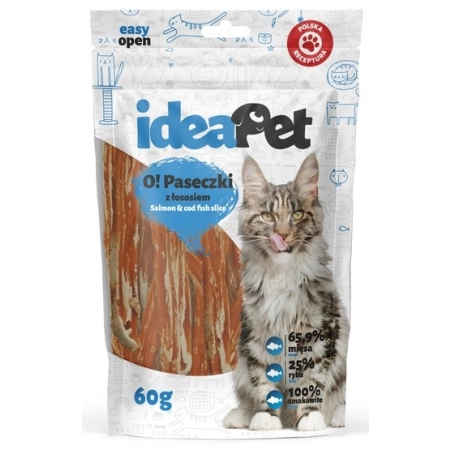 IdeaPet O! Kot Paski z łososiem 60g-2037635