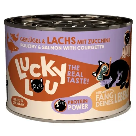 Lucky Lou Lifestage Adult Drób i łosoś puszka 200g-2037748