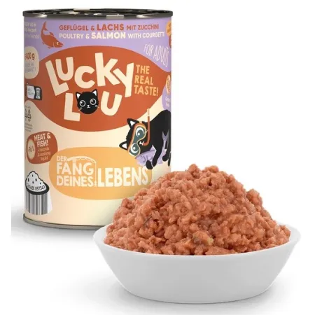 Lucky Lou Lifestage Adult Drób i łosoś puszka 400g-2037750