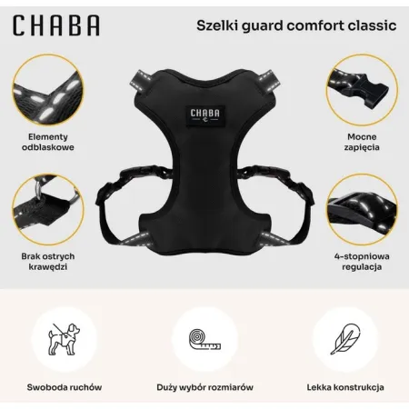 CHABA Szelki Guard Comfort Classic M czarne-2038266