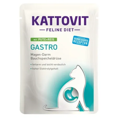 Kattovit Feline Diet Gastro indyk i ryż saszetka 85g-2038492