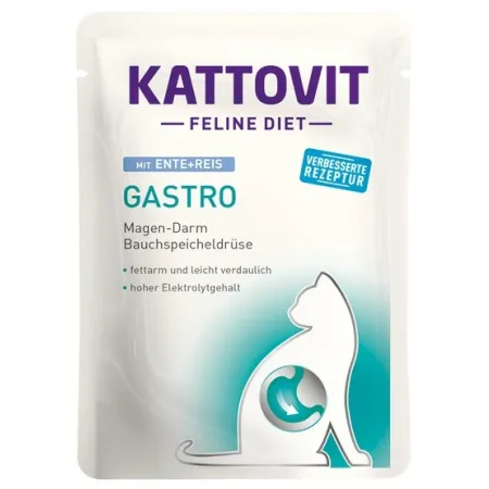 Kattovit Feline Diet Gastro kaczka i ryż saszetka 85g-2038496