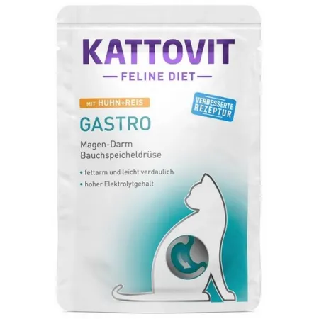 Kattovit Feline Diet Gastro kurczak i ryż saszetka 85g