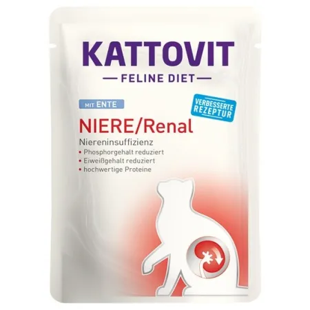 Kattovit Feline Diet Niere/Renal kaczka saszetka 85g-2038508