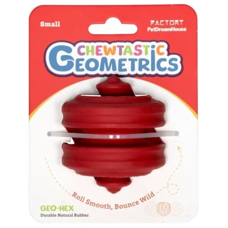 PetDreamHouse Zabawka gumowa Geo-Hex czerwona