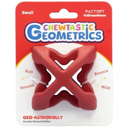 PetDreamHouse Zabawka gumowa Geo-Astro Rolly czerwona