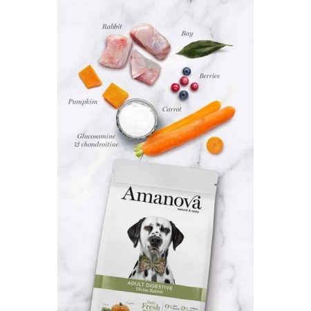 Amanova Dog Adult Digestive Divine Rabbit - królik 2kg-2038887