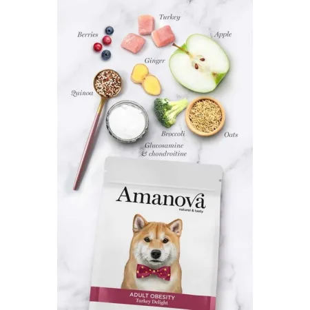 Amanova Dog Adult Obesity Turkey Delight - indyk 10kg-2038913