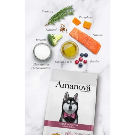 Amanova Dog Adult Sensitive Salmon Deluxe - łosoś 10kg-2038931